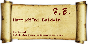 Hartyáni Baldvin névjegykártya